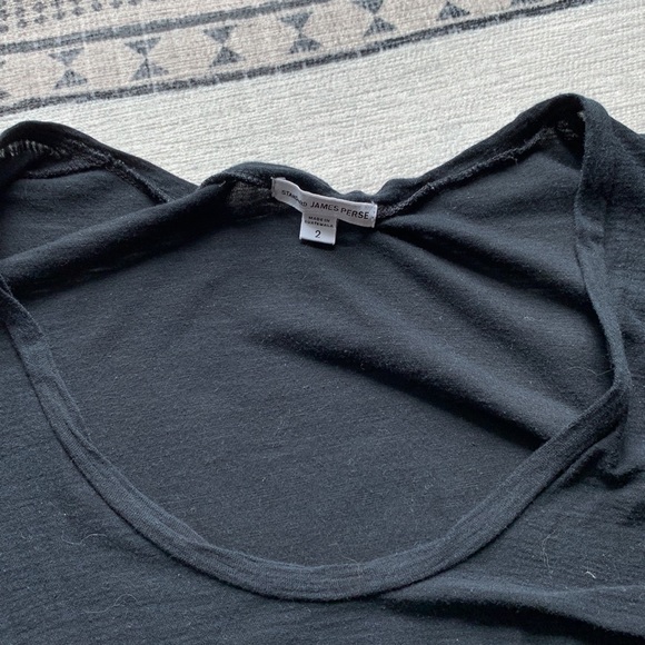 James Perse Scoop Long Sleeve Slub Tee Size 2 (M) - Picture 2 of 6